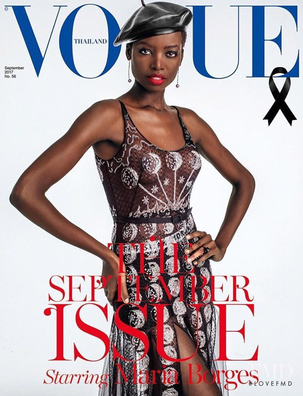 Maria Borges featured on the Vogue Thailand cover from September 2017