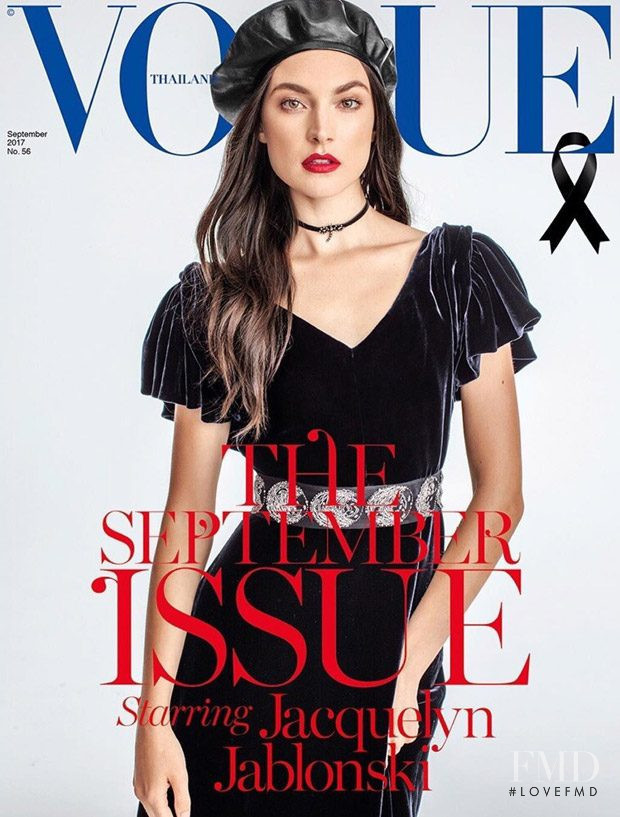 Jacquelyn Jablonski featured on the Vogue Thailand cover from September 2017