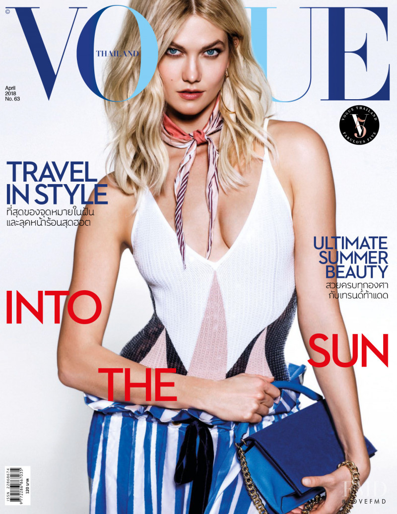 Karlie Kloss featured on the Vogue Thailand cover from April 2018