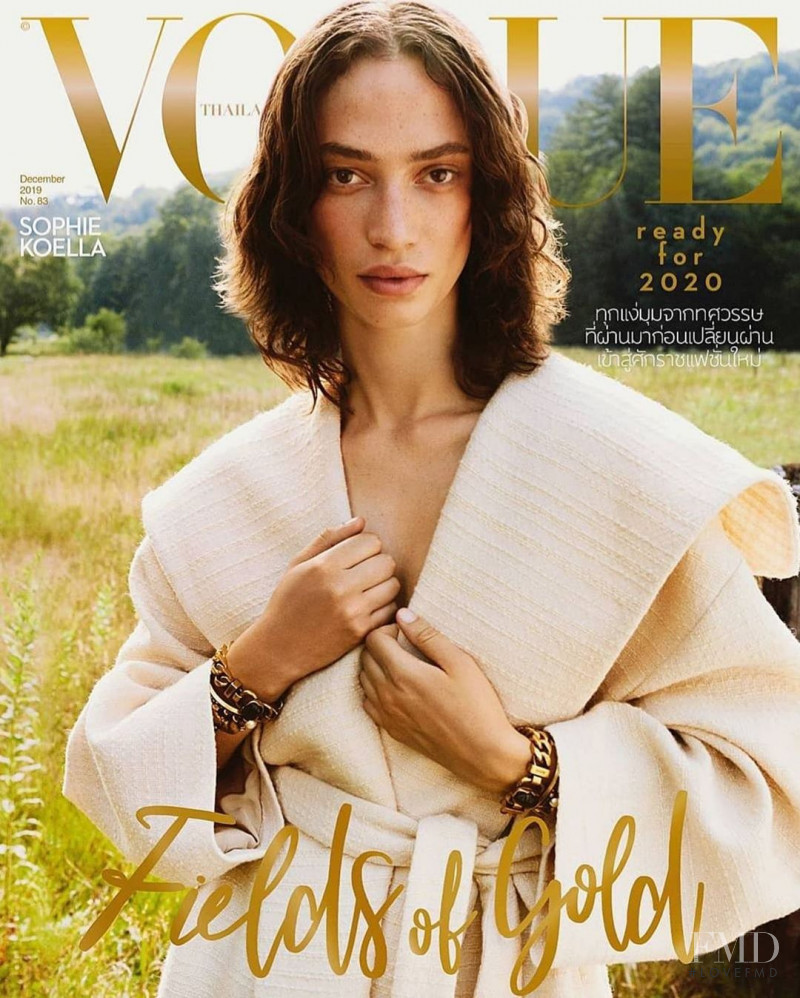 Sophie Koella featured on the Vogue Thailand cover from December 2019