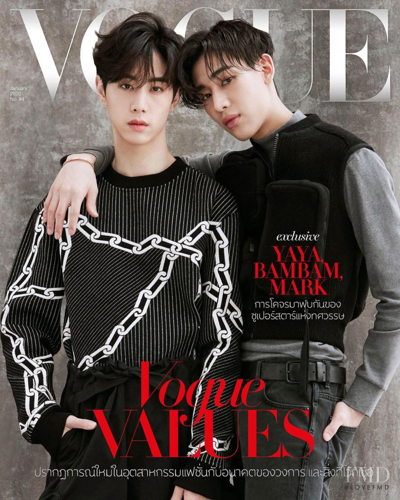 Mark Tuan, Bam Bam featured on the Vogue Thailand cover from January 2020