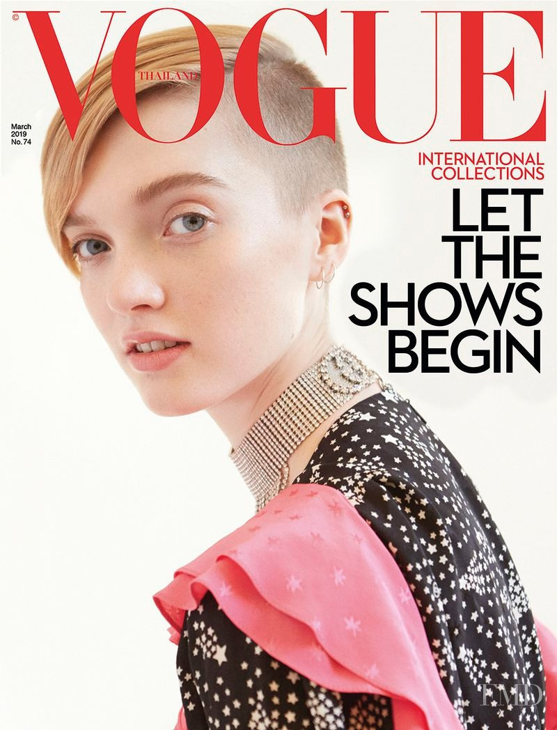 Ruth Bell featured on the Vogue Thailand cover from March 2019