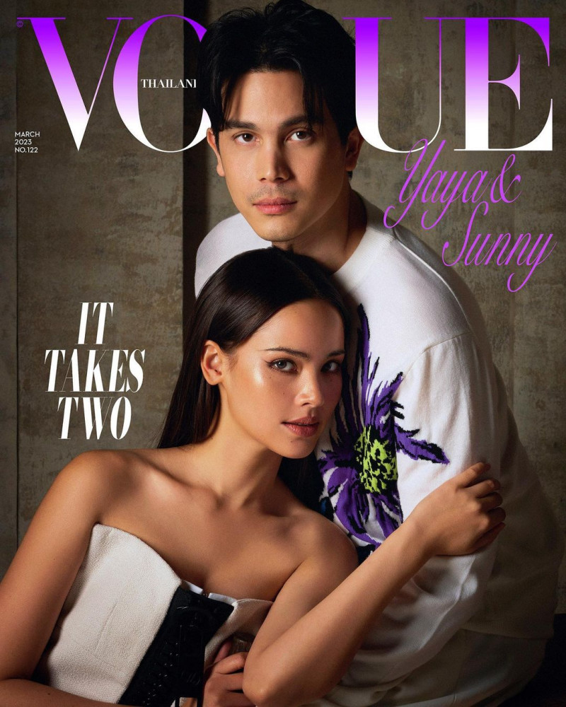 Yaya-Urassaya Sperbund, Sunny Suwanmethanont featured on the Vogue Thailand cover from March 2023