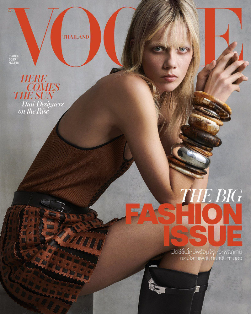 Marjan Jonkman featured on the Vogue Thailand cover from March 2025