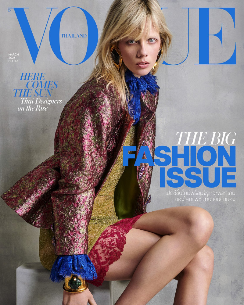 Marjan Jonkman featured on the Vogue Thailand cover from March 2025