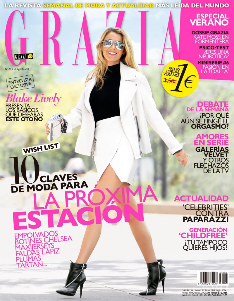 Blake Lively  featured on the Grazia Spain cover from August 2013