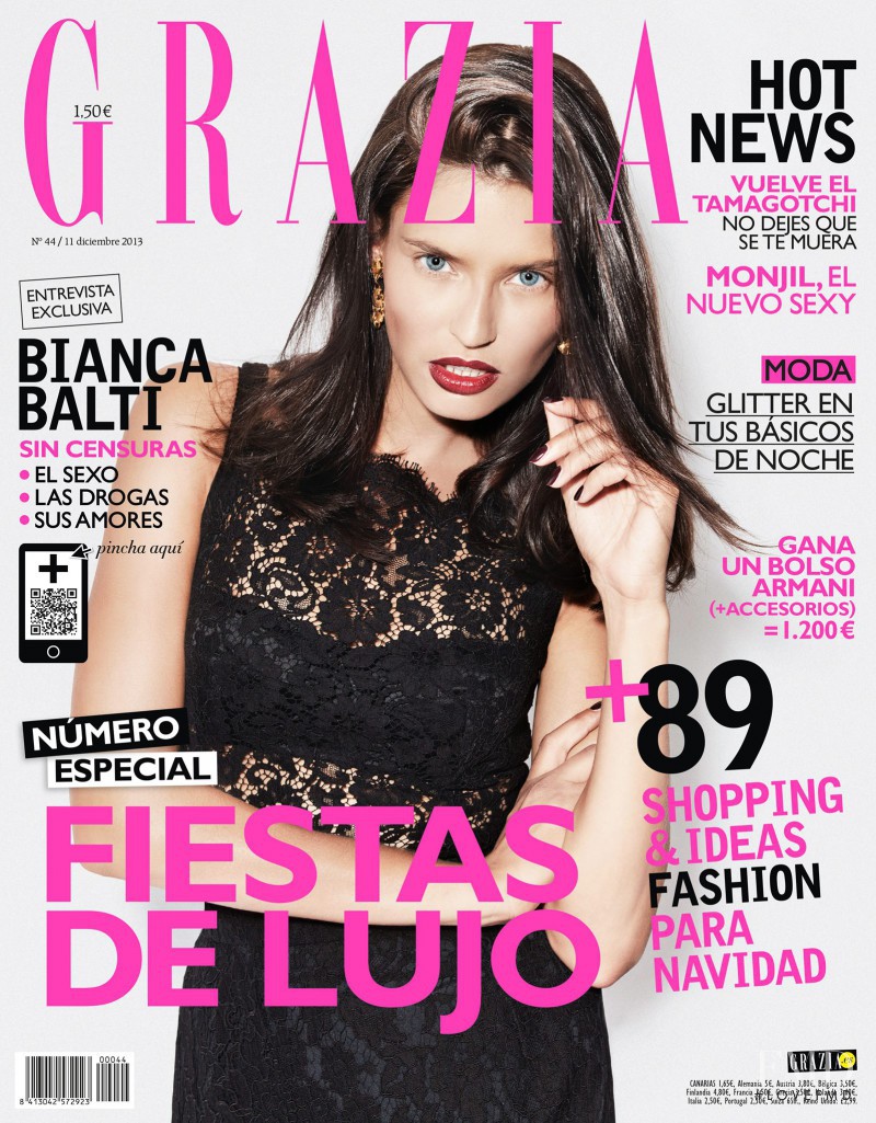 Bianca Balti featured on the Grazia Spain cover from December 2013
