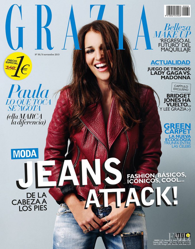 Paula Echevarría featured on the Grazia Spain cover from November 2013