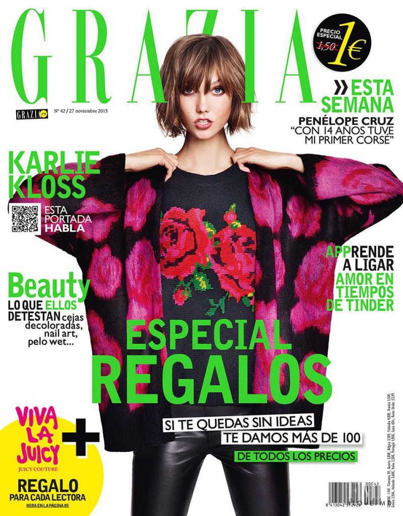 Karlie Kloss featured on the Grazia Spain cover from November 2013