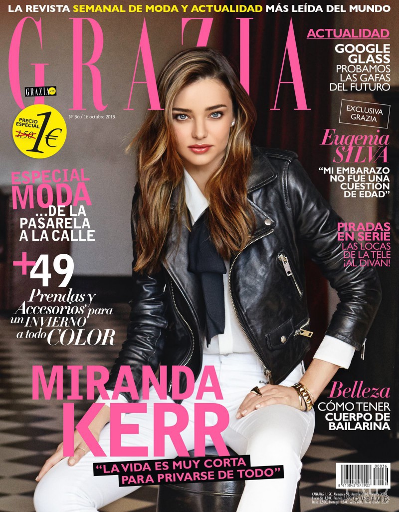 Miranda Kerr featured on the Grazia Spain cover from October 2013