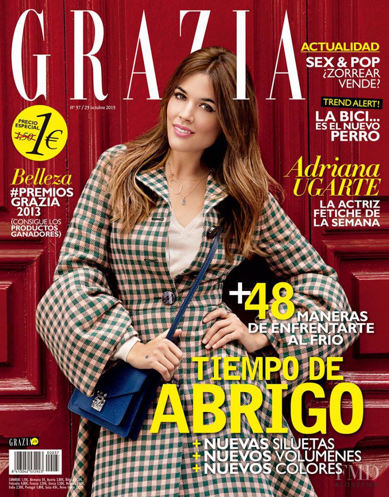 Adriana Ugarte featured on the Grazia Spain cover from October 2013