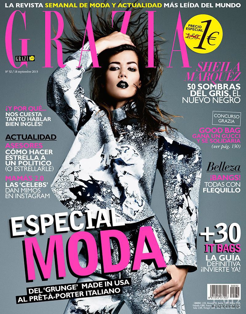 Sheila Marquez featured on the Grazia Spain cover from September 2013