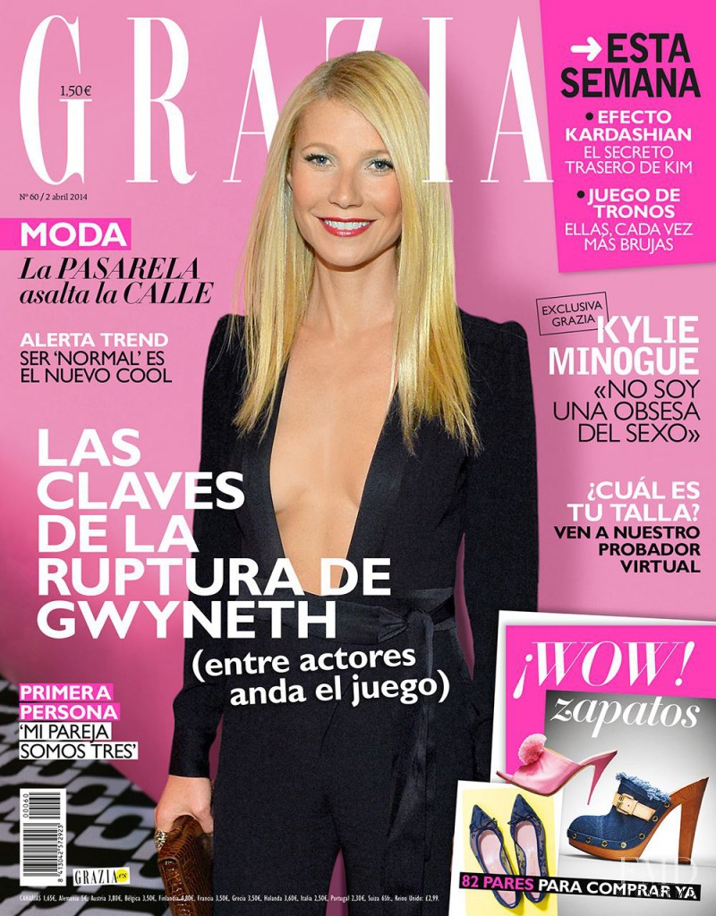 Gwyneth Paltrow featured on the Grazia Spain cover from April 2014
