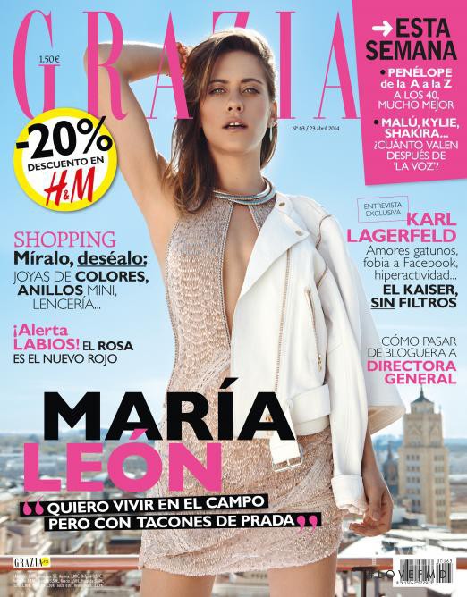 María León featured on the Grazia Spain cover from April 2014