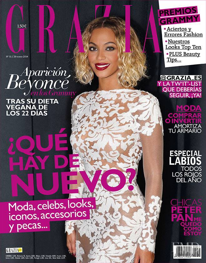 Beyoncé Knowles featured on the Grazia Spain cover from January 2014