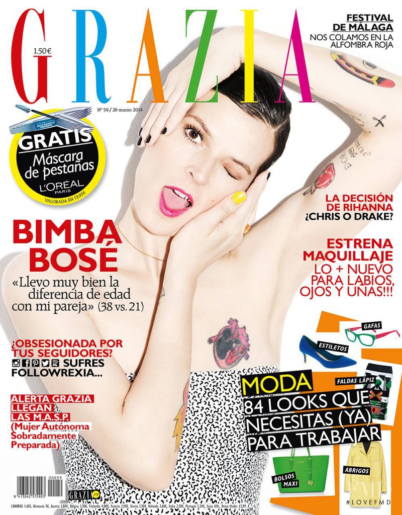 Eleonora Bosé featured on the Grazia Spain cover from March 2014