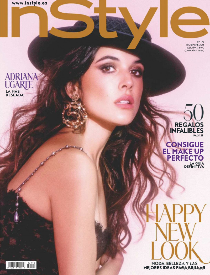 Adriana Ugarte featured on the InStyle Spain cover from December 2018