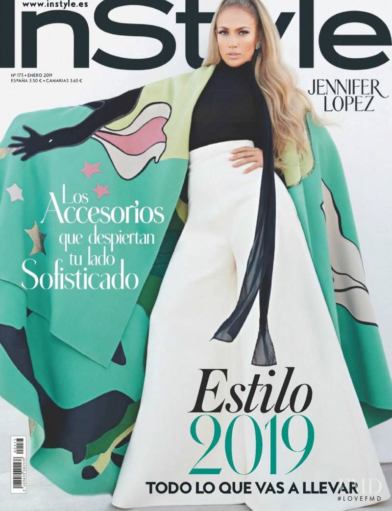 Jennifer Lopez featured on the InStyle Spain cover from January 2019