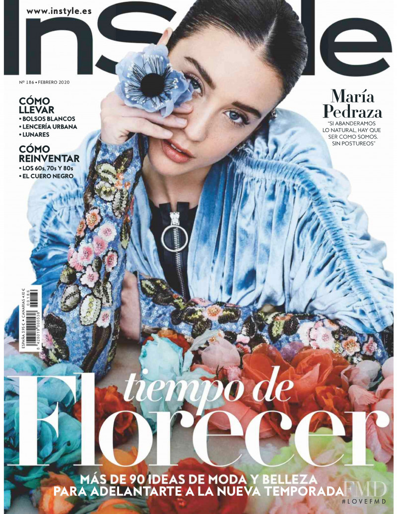 María Pedraza featured on the InStyle Spain cover from February 2020