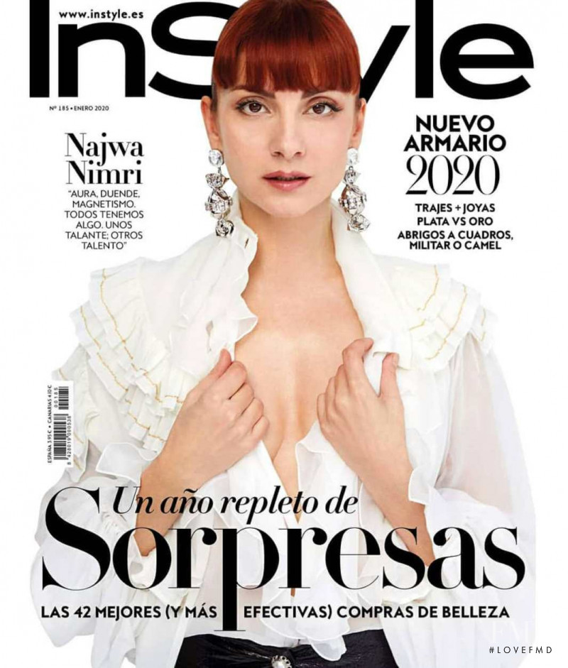 Najwa Nimri  featured on the InStyle Spain cover from January 2020