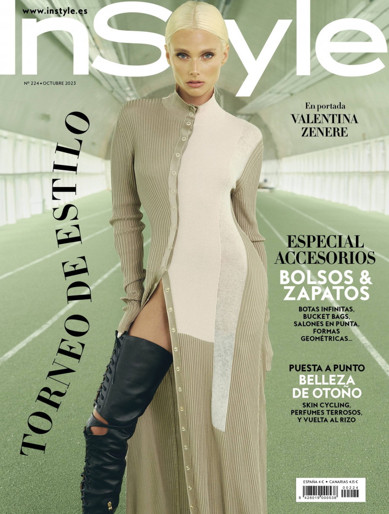 Valentina Zenere featured on the InStyle Spain cover from October 2023