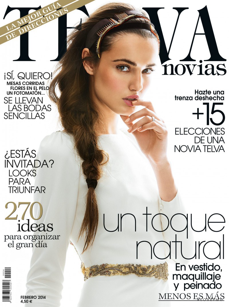 Blanca Padilla featured on the Telva Novias cover from February 2014
