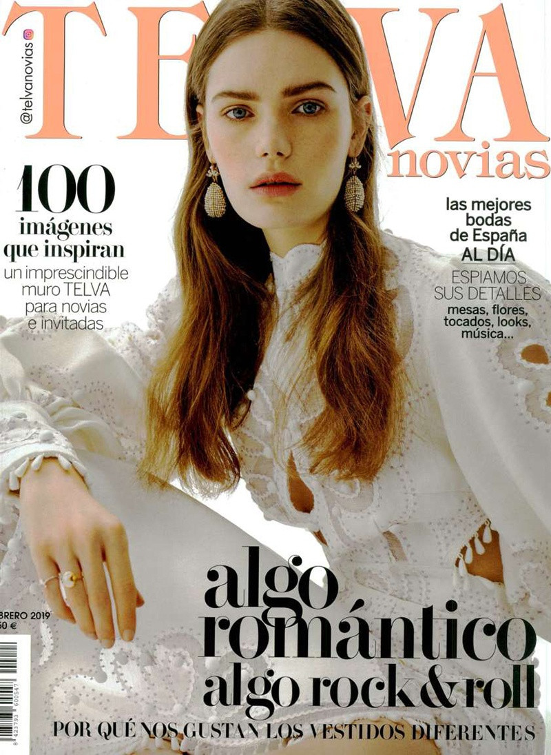 Tessa Rose Jones featured on the Telva Novias cover from February 2019