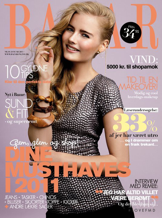 Rebecka Nojdh featured on the Bazar cover from January 2011