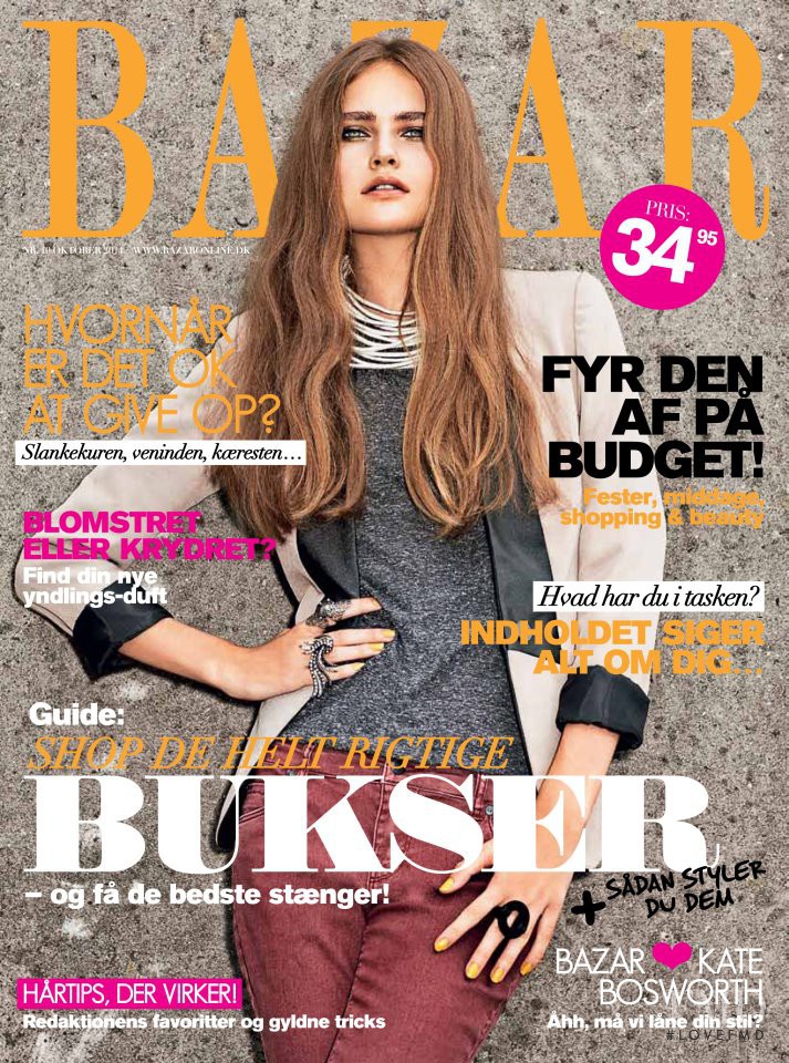 Emma Nilsson featured on the Bazar cover from October 2011
