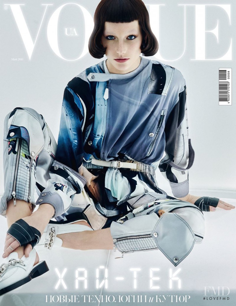 Joséphine Le Tutour featured on the Vogue Ukraine cover from May 2016