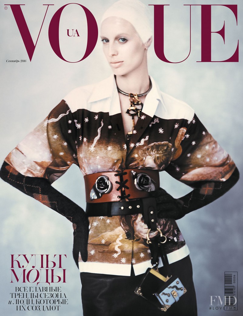 Lili Sumner featured on the Vogue Ukraine cover from September 2016