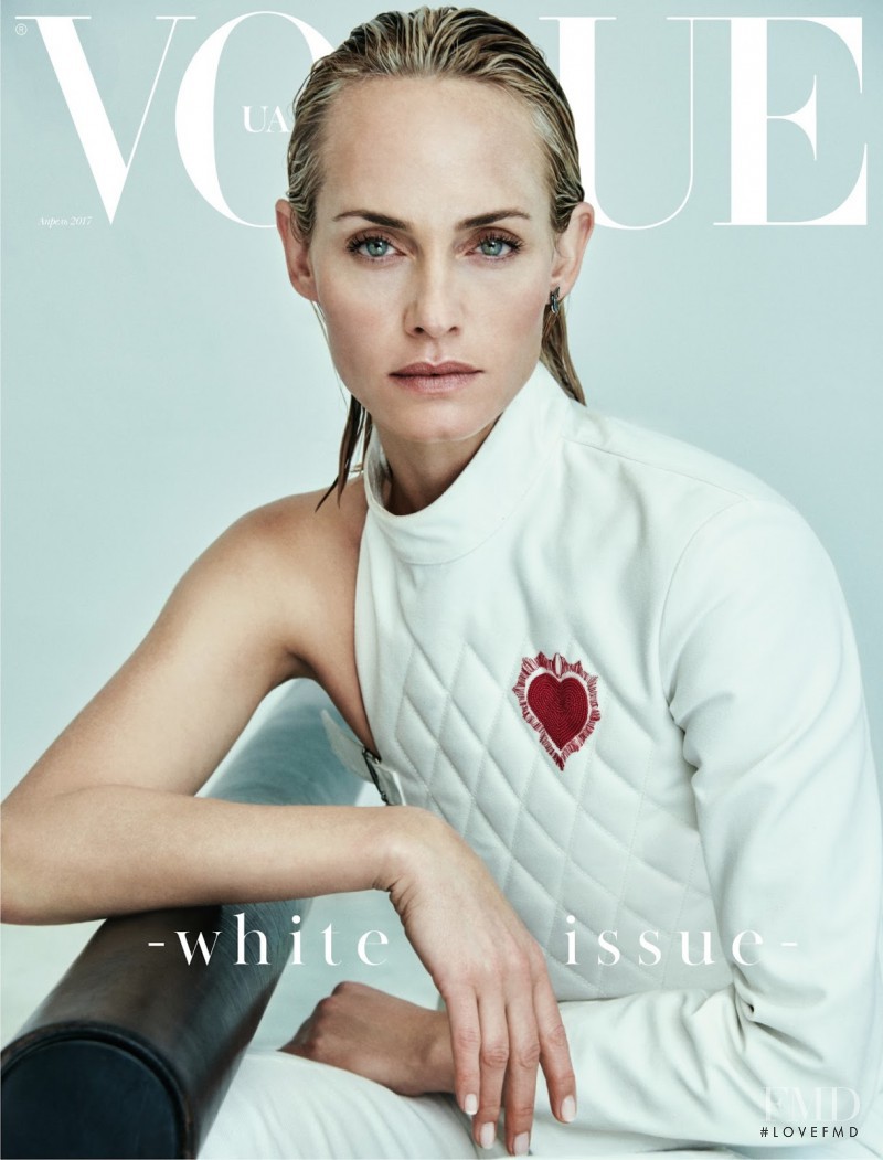 Amber Valletta featured on the Vogue Ukraine cover from April 2017