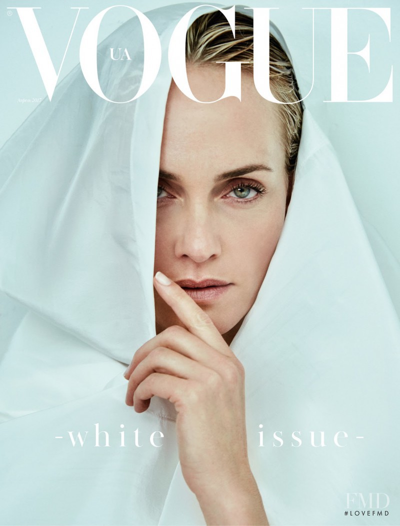 Amber Valletta featured on the Vogue Ukraine cover from April 2017