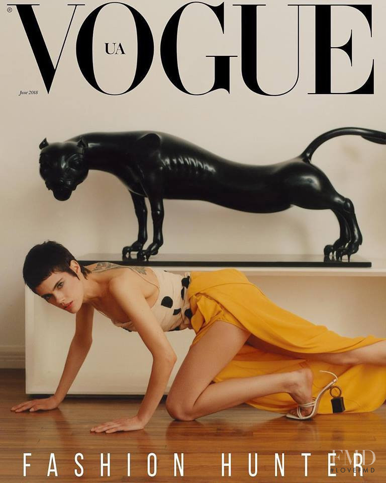 Taja Feistner featured on the Vogue Ukraine cover from June 2018