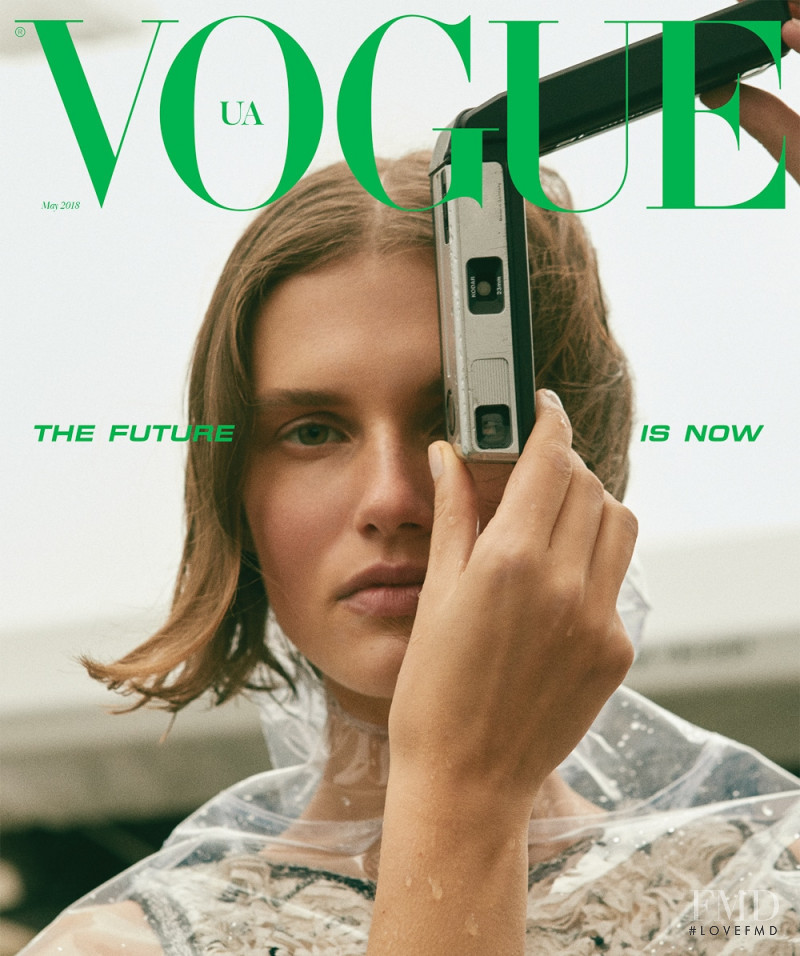 Giedre Dukauskaite featured on the Vogue Ukraine cover from May 2018