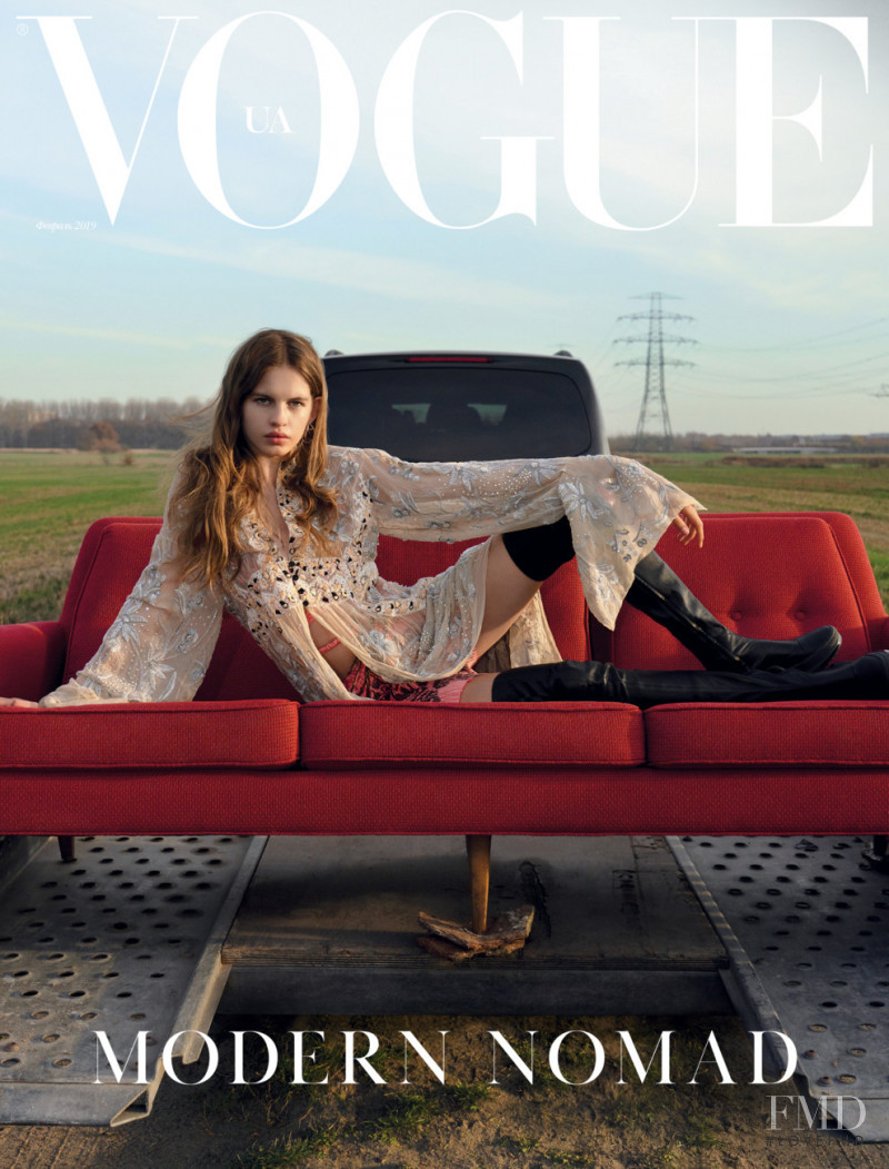 Ansolet Rossouw featured on the Vogue Ukraine cover from February 2019