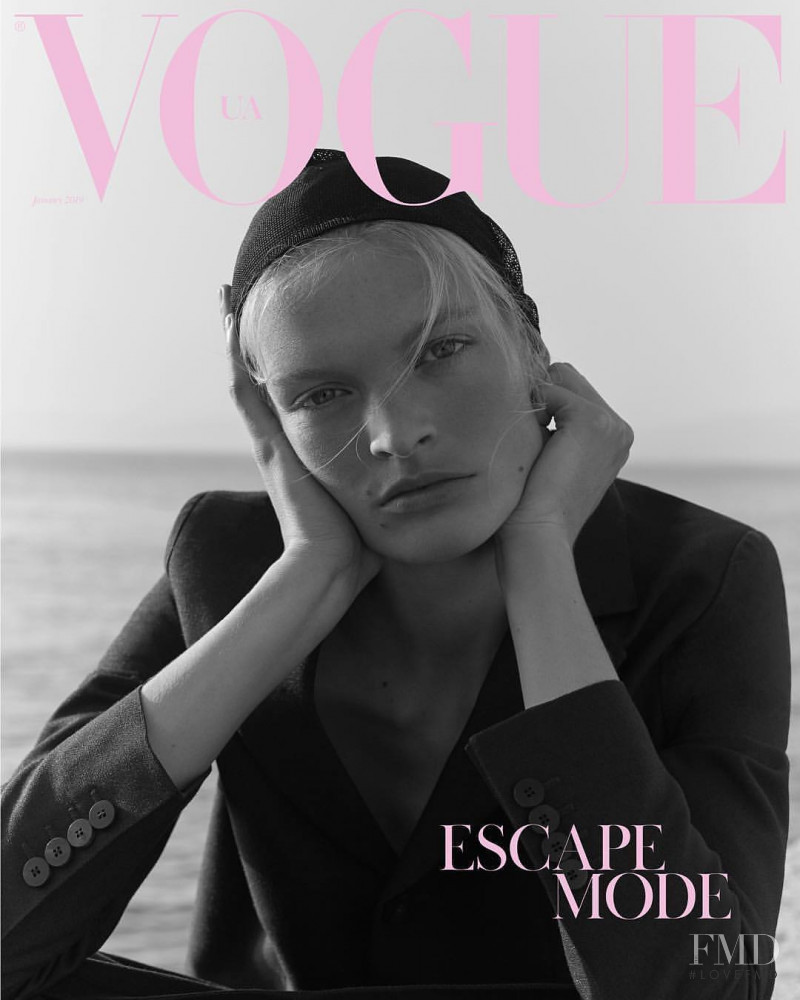 Juliane Grüner featured on the Vogue Ukraine cover from January 2019