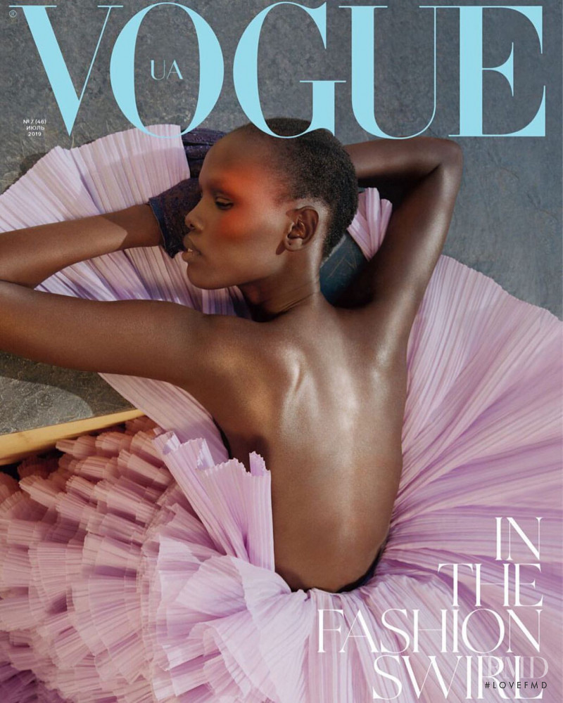 Shanelle Nyasiase featured on the Vogue Ukraine cover from July 2019