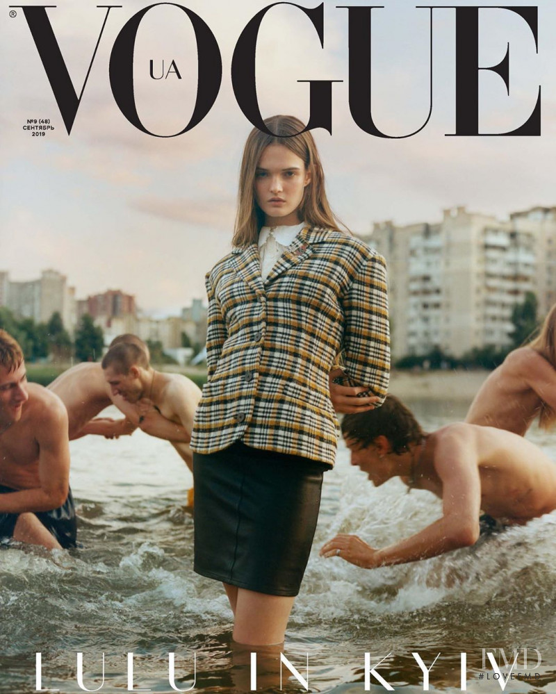 Lulu Tenney featured on the Vogue Ukraine cover from September 2019