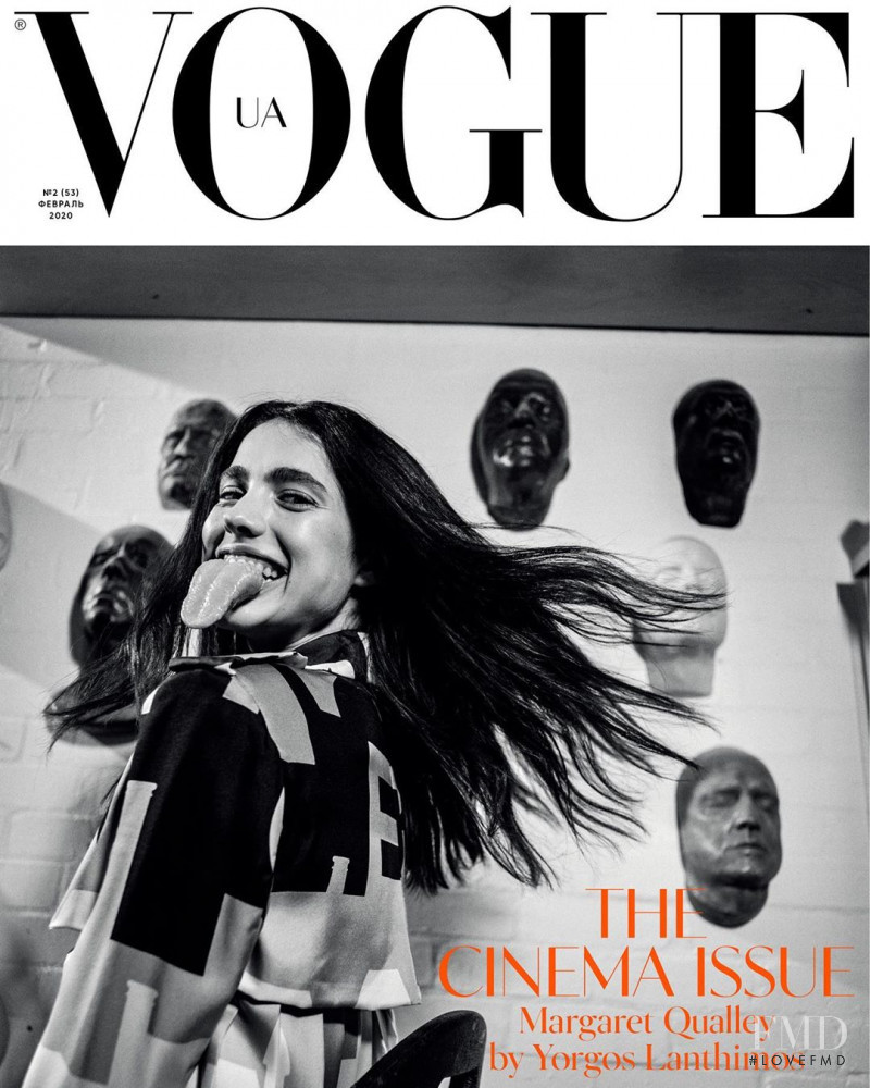 Margaret Qualley featured on the Vogue Ukraine cover from February 2020