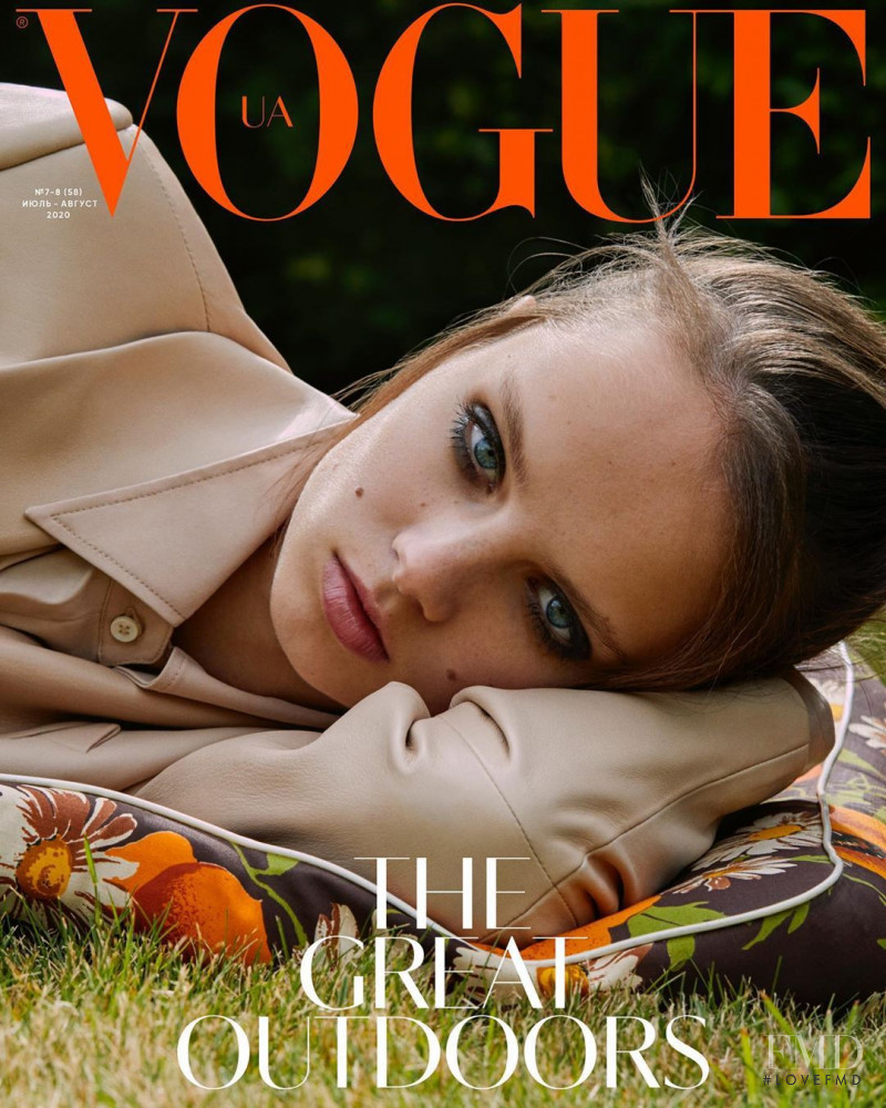 Giselle Norman featured on the Vogue Ukraine cover from July 2020