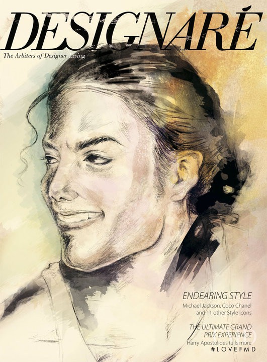 Michael Jackson featured on the Designaré cover from August 2009