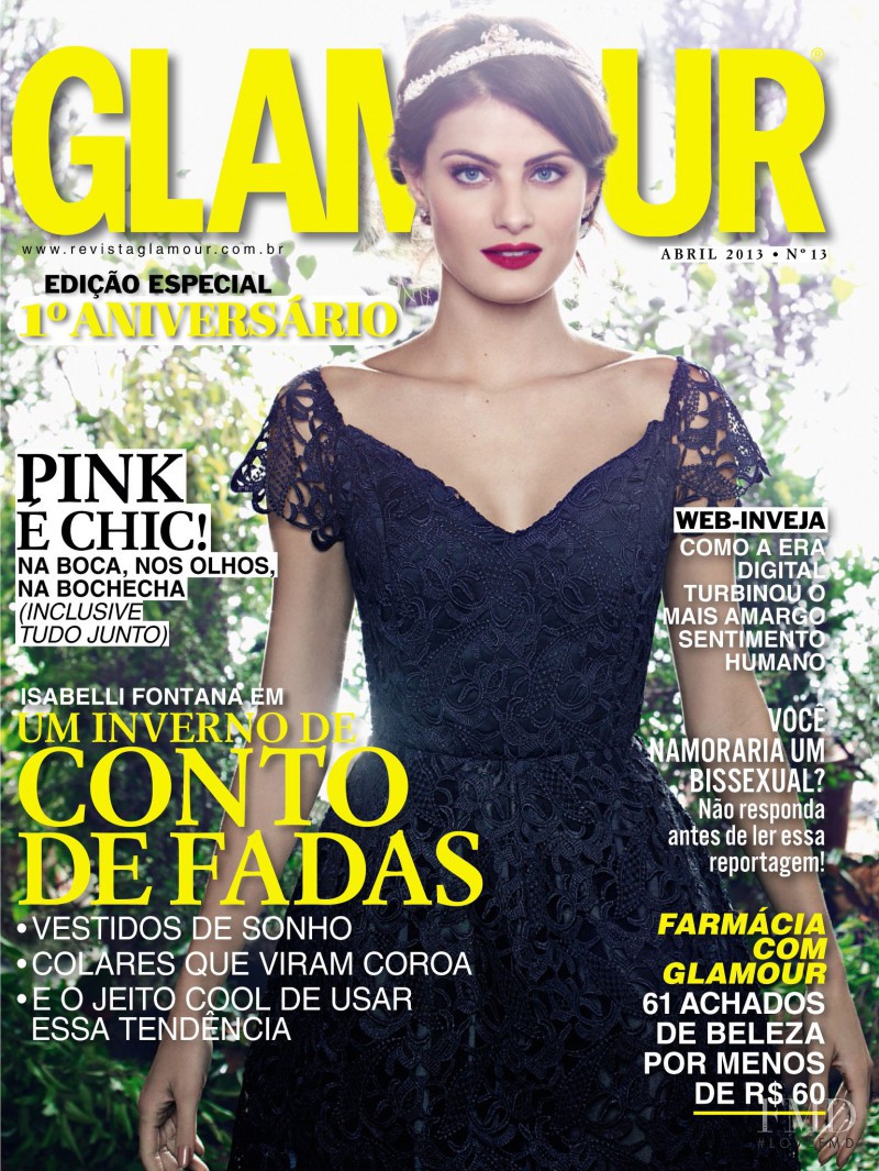 Isabeli Fontana featured on the Glamour Brazil cover from April 2013