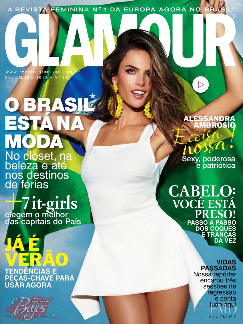 Alessandra Ambrosio featured on the Glamour Brazil cover from September 2013