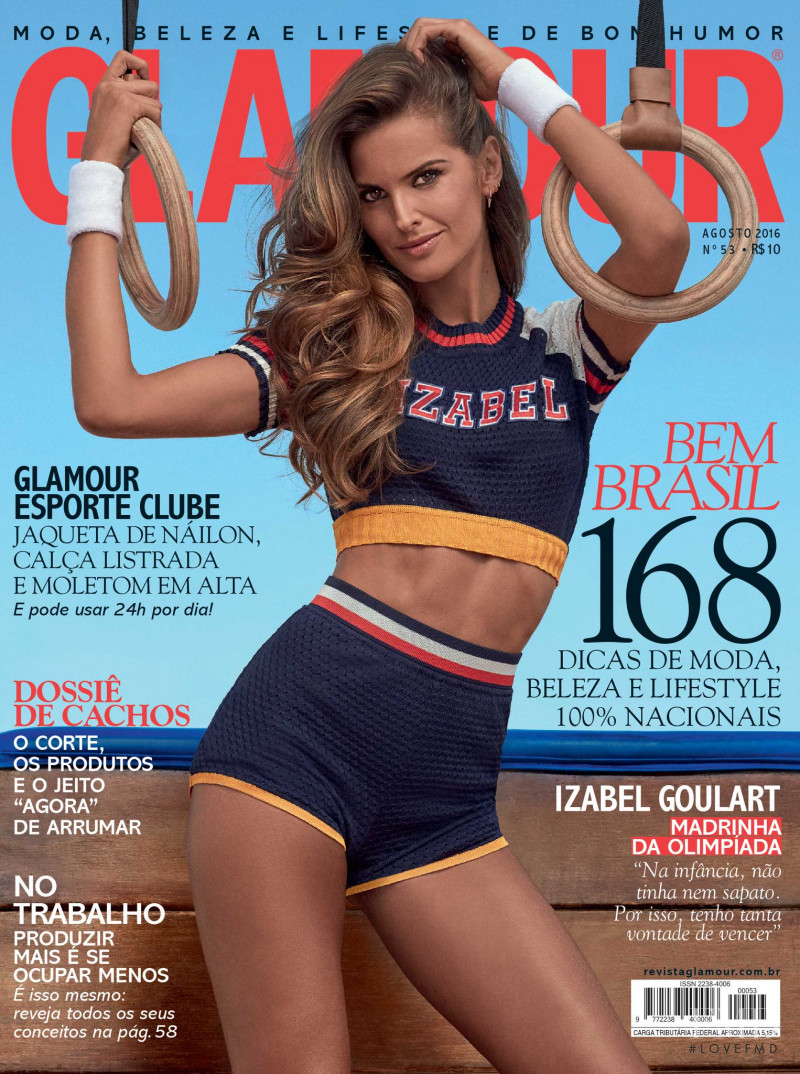 Izabel Goulart featured on the Glamour Brazil cover from August 2016