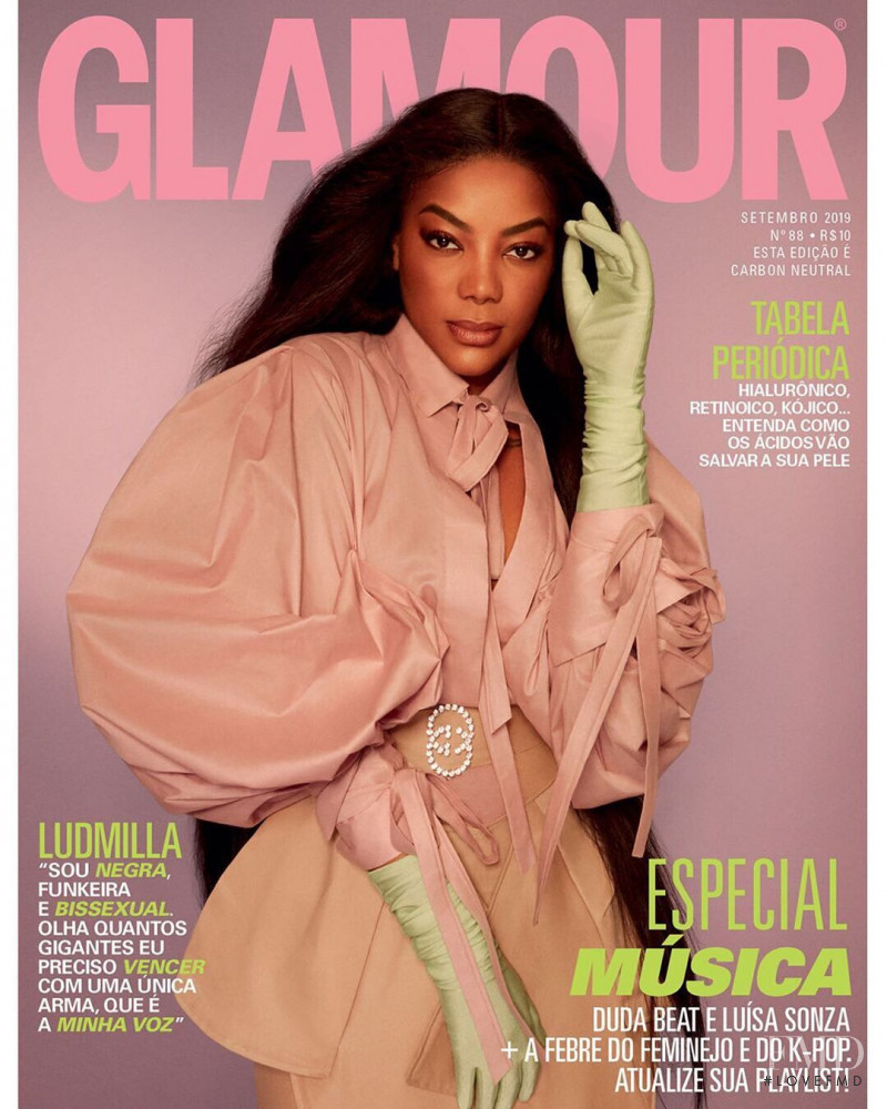 Ludmilla featured on the Glamour Brazil cover from September 2019