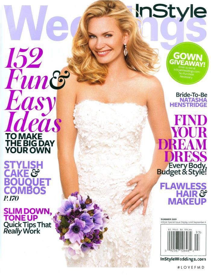 Natasha Henstridge featured on the InStyle Weddings cover from June 2009