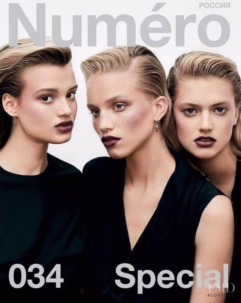 Emmy Rappe, Rebecca Leigh Longendyke featured on the Numéro Russia cover from September 2016
