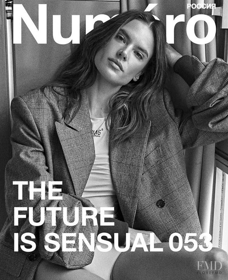 Alessandra Ambrosio featured on the Numéro Russia cover from December 2018