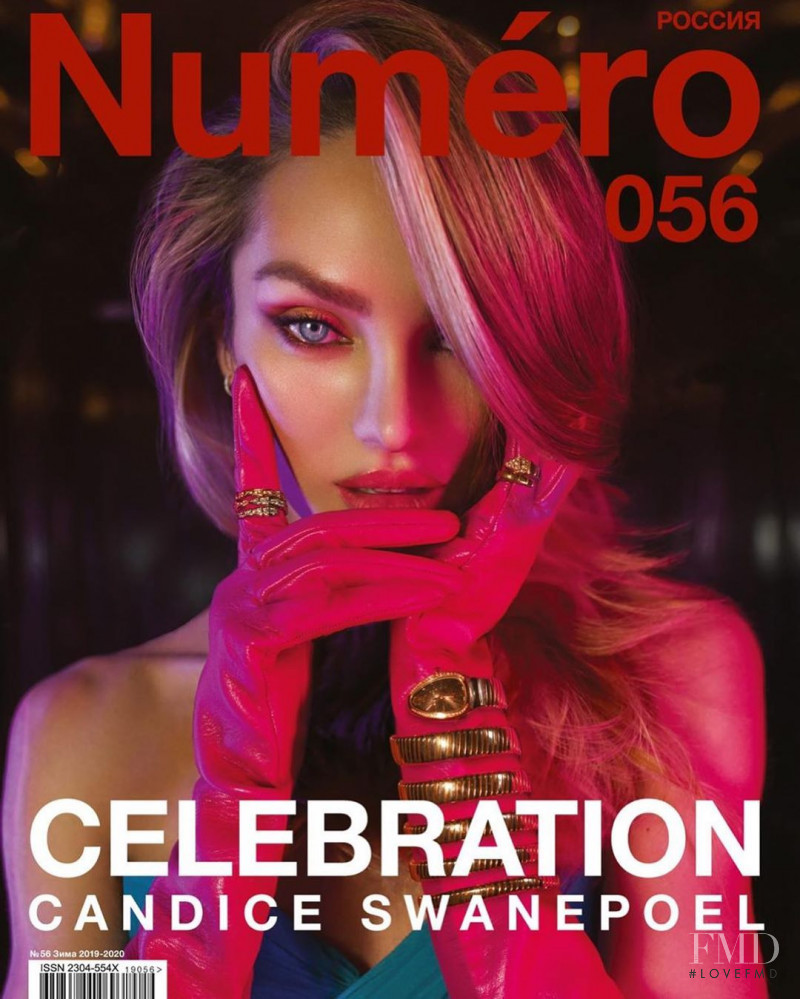 Candice Swanepoel featured on the Numéro Russia cover from December 2019